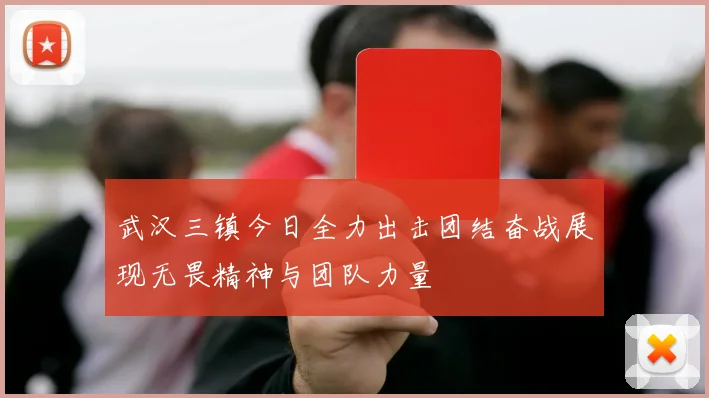 武汉三镇今日全力出击团结奋战展现无畏精神与团队力量
